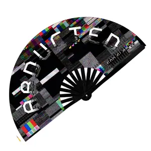 Abducted EDM Rave Folding Fan