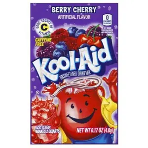 24x Kool-Aid Berry Cherry Drink Mix Pack - Refreshing Hydration Powder 0.13oz
