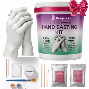 Hand Casting Kit –Special Home Art Piece for Him Her Women Men Mom Dad Wife Husband Boyfriend Girlfriend Anniversary Wedding Engagement Birthday Father's Day Christmas
