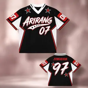 Kpop Group Bangtan-Style Football Jersey, Custom Bangtan Boys Members Football Jersey For Army, Bangtan World Tour 2026 Merch Top, Bangtan Comeback 2026 Sports Vest