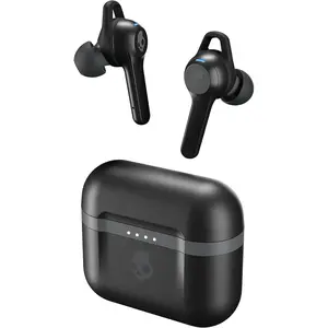Skullcandy Indy Evo in-Ear Wireless Earbuds, 30 Hr Battery, Microphone, Works with iPhone Android and Bluetooth Devices - Black