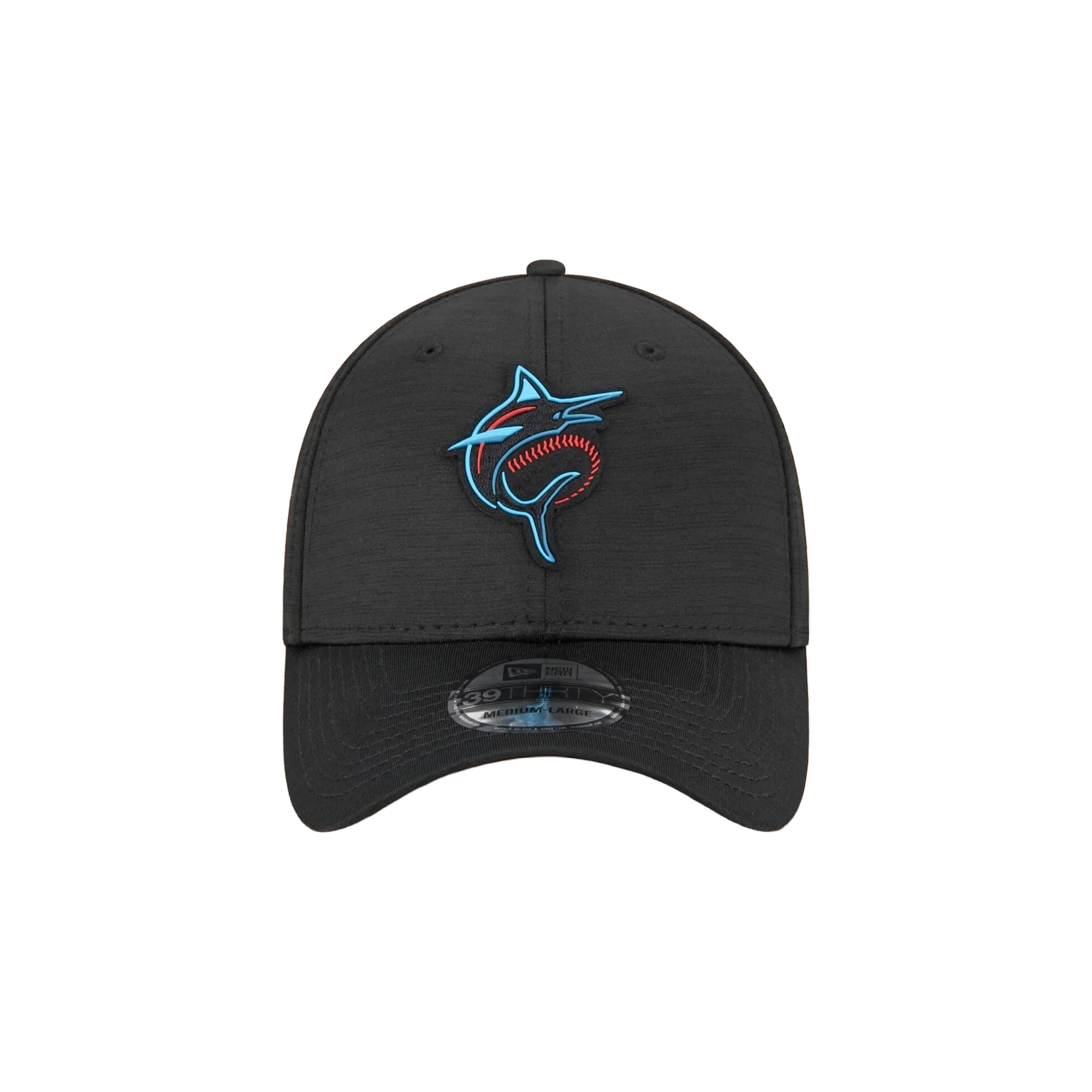 39THIRTY Miami Marlins Clubhouse Flex Fit Hat "Black / Gray - Under Brim" NE855