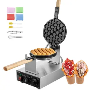 【Summervibes】VEVOR Commercial Bubble Waffle Maker Egg Pancake Baker Machine 1400W Non-Stick