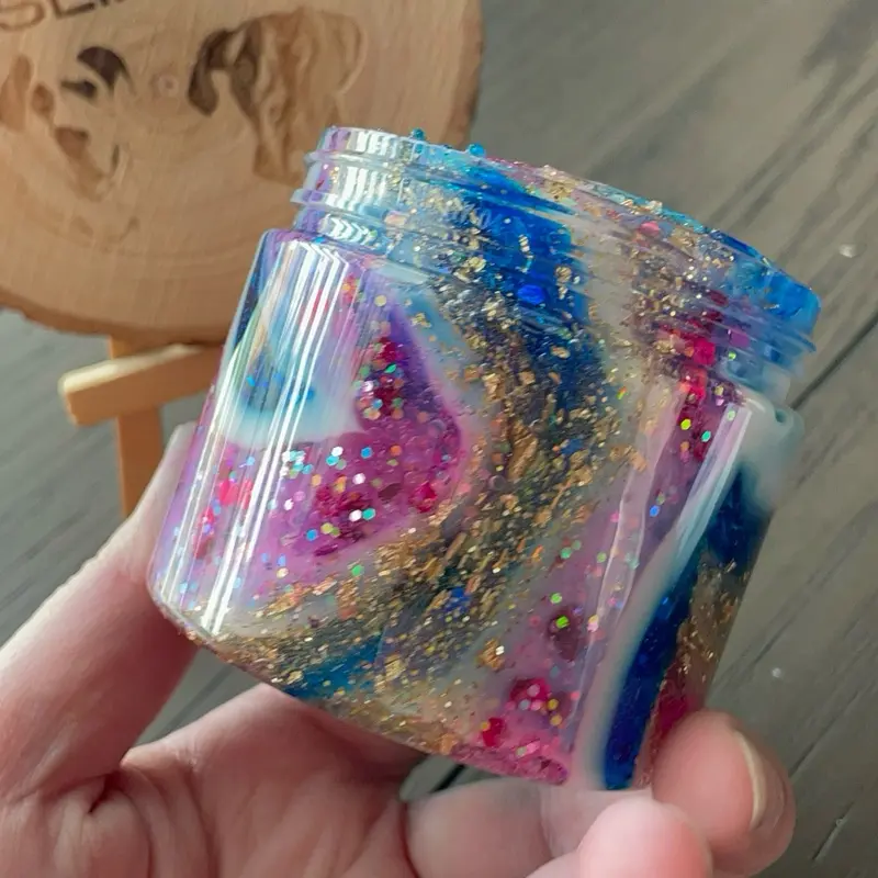 Mermaid Tails Avalanche Slime Sparkly Colorful Clear Slime with Smooth Texture Perfect for Bubble Pops and ASMR Scent Free