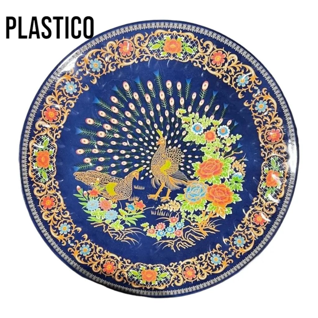 Melamine Peacock Platter Tableware 17 Inches