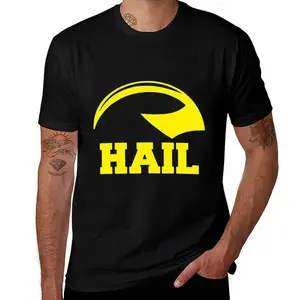 Hail Michigan Helmet Football Winner Premium Mens T Shirts Cotton Short Sleeve T-Shirt Crew Neck Tees Casual Shirt