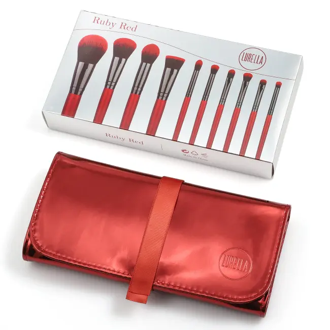 Lurella Ruby Red 10pc Brush Set