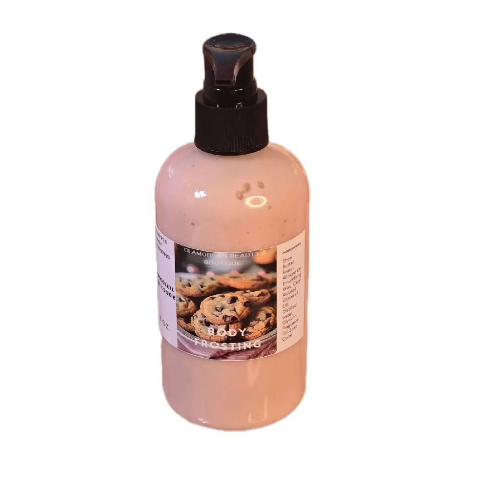 Chocolate Chip Cookie Scented Handmade Whipped Shea Butter Cream Lotion Blend - 8 oz (250G) All Natural Moisturizing Body Care for Dry, Mature, Combination Skin, Quick Absorption, Daily Nourishing, Hydrating, Naturally Derived Natural Butters Formula
