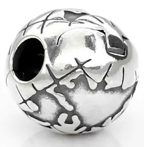 PANDORA Sterling Silver Globe Travel Clip 791182