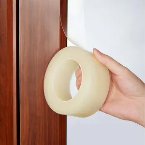 Transparent Door and Window Weather Stripping Tape, Clear Window Draft Isolation Sealing Film Tape for Door Draft Stopper Adhesive Tape, No Residue (2 Inch x 100 Ft)