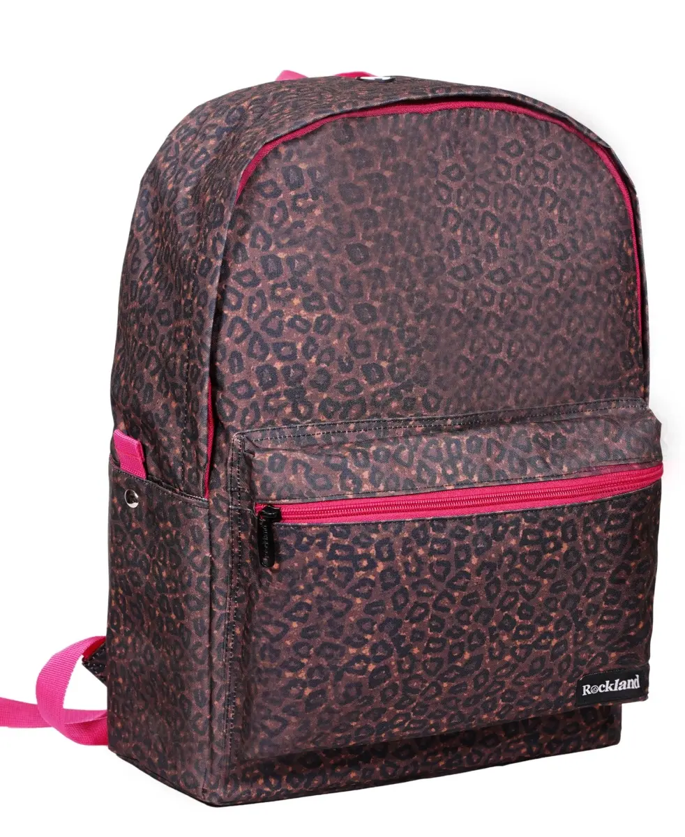 212 MAIN 16 in. Classic Anti-Theft Polyester Laptop Backpack - Pink Leopard, Iconic Silhouette, Trolley Strap, Travel Must Haves, Roller Backpacks, Everyday Carry, Aesthetic Design
