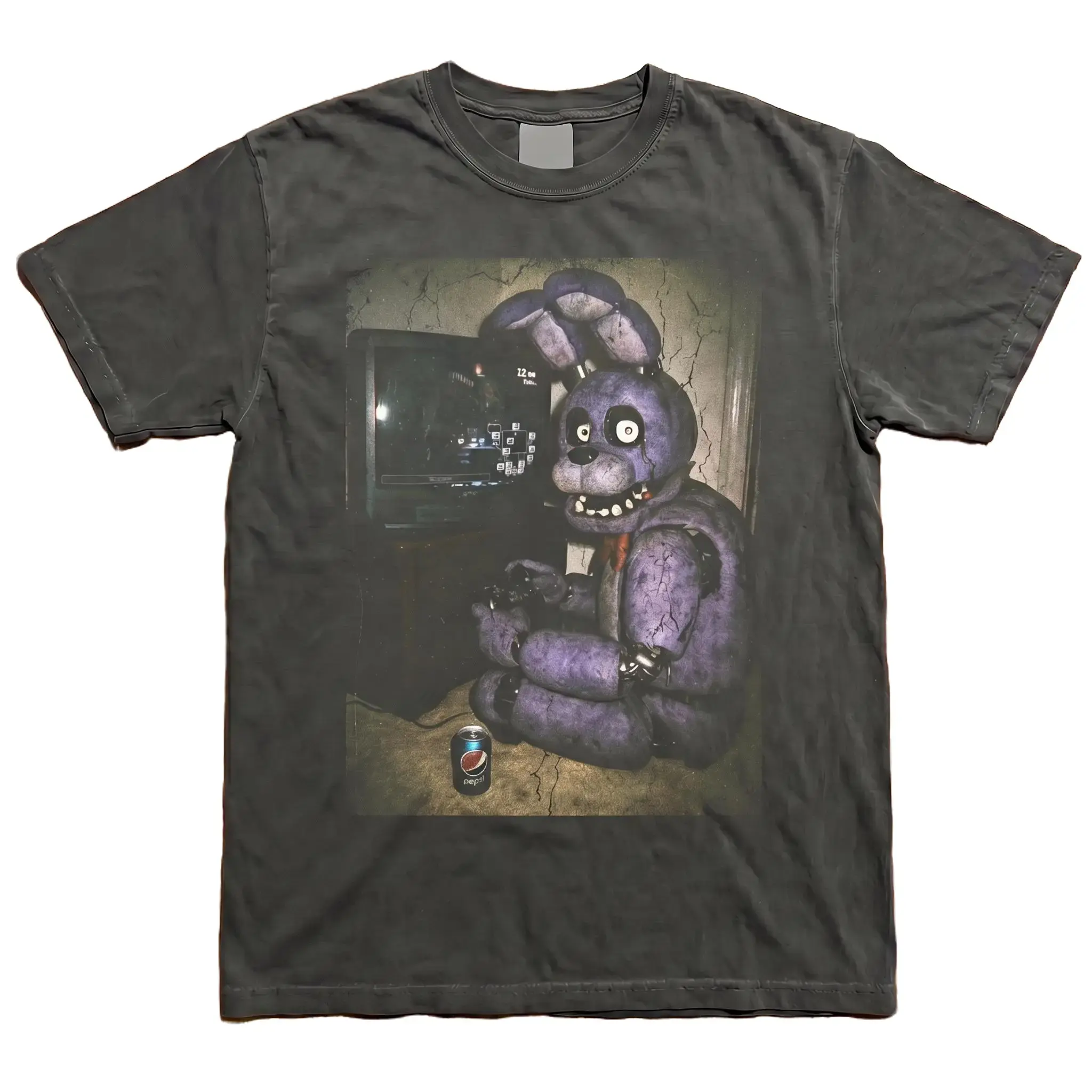 DTG Comfort Color C1717 FNAF Five Nights at Freddy's Vintage Meme Shirt, Bonnie the Bunny tee, streetwear Gamer t-shirt Gift for Men, Gift for Women, Crew Neck T-shirt Aesthetic Top