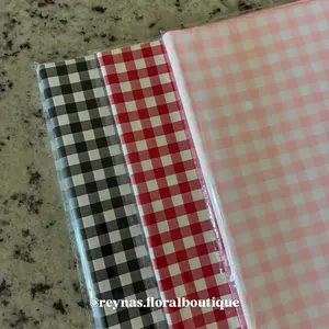Solid and Transparent Plaid Wrapping Paper