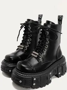 Women's Genuine Leather Mid-Calf Boots, Fashionable Comfort Design, Perfect for Casual Daily Wear, Durable Material, Rubber