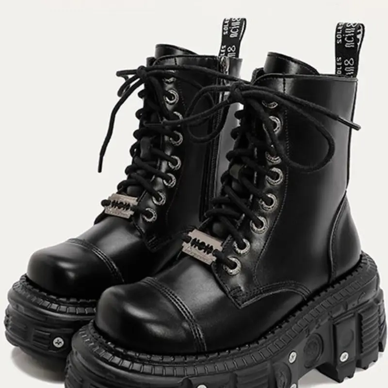 Women's Mid-Calf Solid Color Boots, Fashionable Comfort Design, Perfect for Casual Daily Wear, PU Leather Durable Material Boots