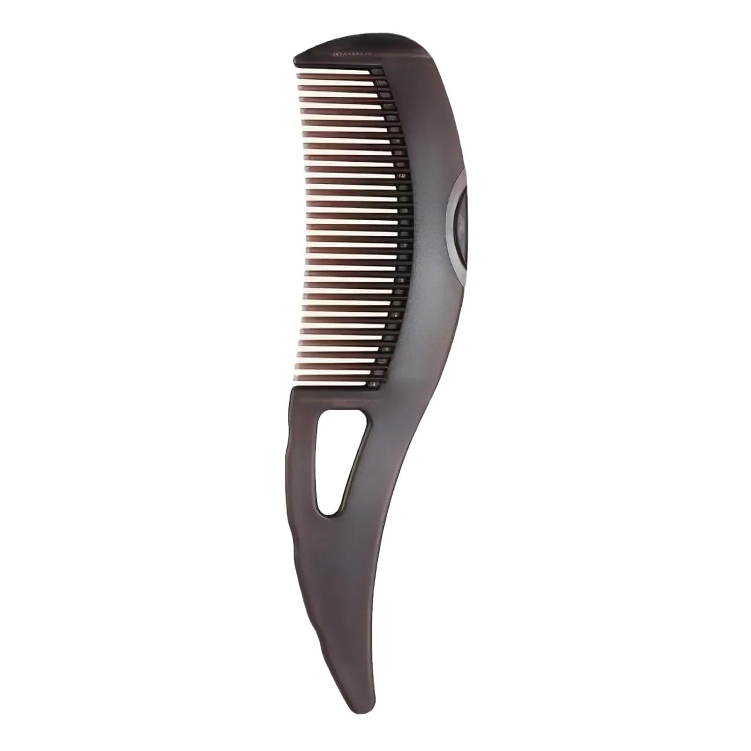 Dandruff Comb with Rounded Teeth - Hollow Wide-Tooth Plastic Comb, GuaSha Handle, Abs, Dandruff Removal, Exfoliating, Itchy Scalp Relief, Scalp Massage, Dirt Removal, Oil Reduction, 8.3x2.1In, for Adults