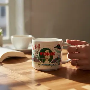 Starbucks 14 oz Ceramic Mug from Discovery Series Collection Themed for Wyoming Unique Wyoming Themed Mug