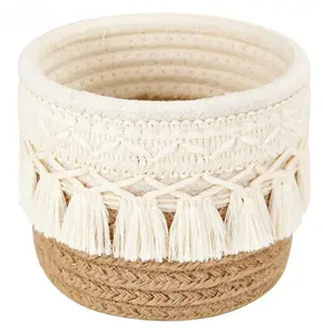 Makeup Brush Holder Organizer Comb Brushes Storage Basket,Boho Decor Baskets - Home Storage Container