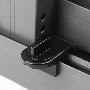 1 Pc Sliding Door & Window Lock – No-drill anti-theft safety lock with dual-direction fixing. Durable metal design prevents opening and protects kids and pets, easy and Quick to install for home security, Easy Installation