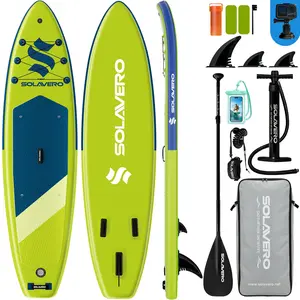 10'6" Inflatable Paddle Board for Adults, Stand Up Paddle Board with Premium SUP Accessories,Anti-Slip EVA Deck for Youth & Adults of All Skill Levels