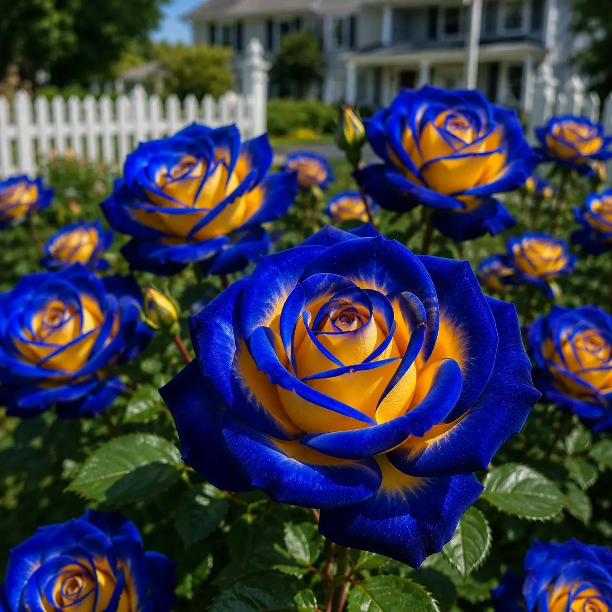 Rare Twin blue Yellow Rose Flower Seeds for Planting - Captivating Garden Blooms Non GMO Heirloom Garden - Planting Instructions for Easy Grow - Great Gardening Gifts-home