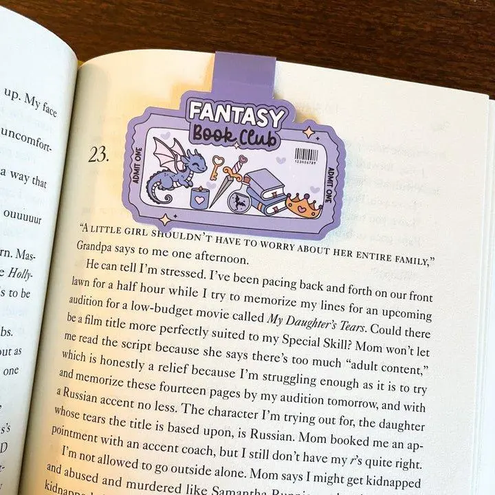 Admit One Book Club Magnetic Bookmarks