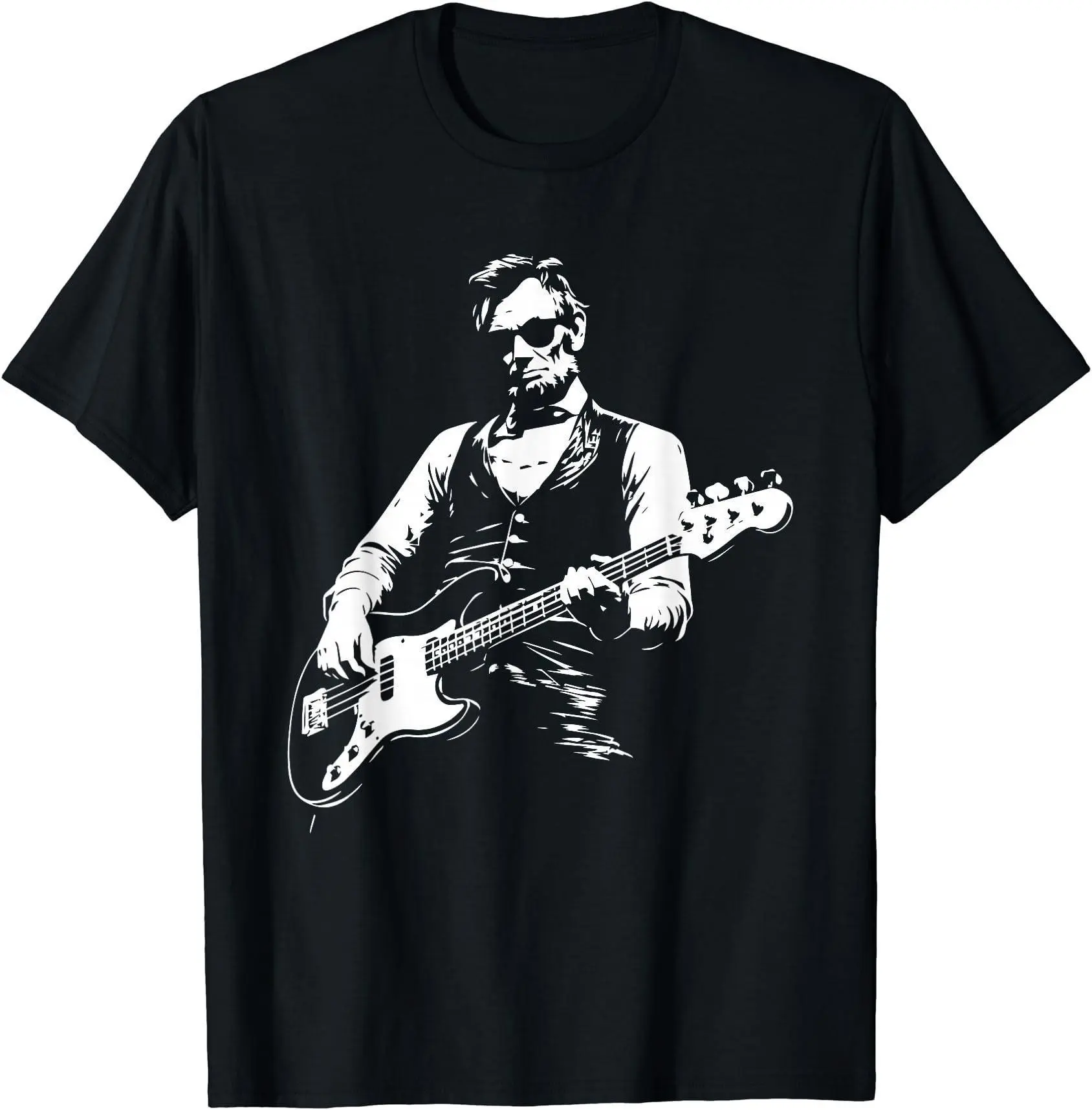 President Abraham Lincoln Playing Bass Guitar Abe Lincoln T-Shirt