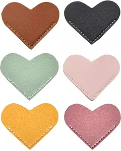 Leather Heart Bookmarks,Book Accessories,Bookmarks for Women,Corner Cute Bookmark,Book Marks for Reading,Students Stationary,School,Office Supplies,Valentines Gifts for Teachers(6pcs)