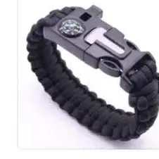 Survival Bracelet Paracord Rod Compass Metal Double Buckle Outdoor Tactical Umbrella Rope Efficient Compass Precise Pointing Quick Positioning