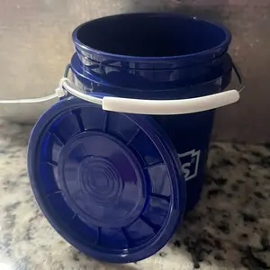 This compact mini storage bucket with lid is the perfect little gift or everyday organizer. Use it for dog treats, candy, coins, desk clutter, Lego, crafts, or bathroom storage. Snaps shut to keep items secure and stacks easily when buying bundles.