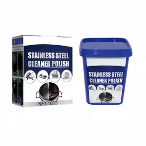 Stainless Steel Cleaning Cream Kitchen Degreaser & Rust Remover for Pots, Stove Tops, Burnt Bottoms & Tough Stains