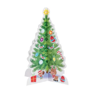 3D Christmas Tree Sticker Scenes - 12 Pc.