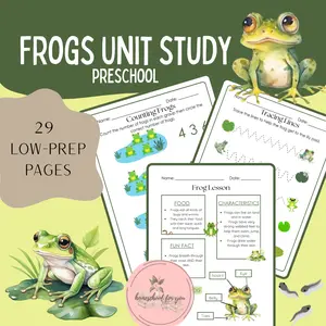 Frogs Preschool Unit Study - PreK Unit Study - Frogs and Pond Life Unit Study