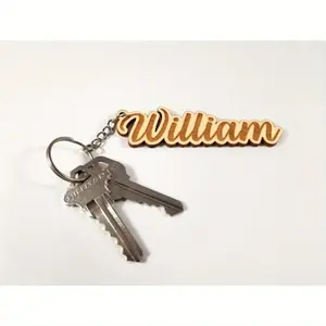 Wooden Keychain with Laser-Cut Name Customization - The Perfect Choice for Gifting or Personal Use