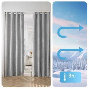 Winter Thermal Insulated Curtain, Multi-Layer Thickened Windproof Window Covering, Luxury Bedroom Living Room Balcony Sunshade