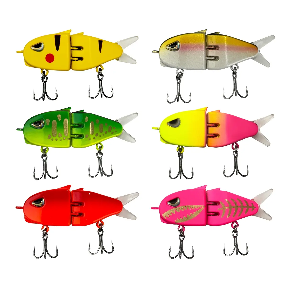 Double Hook Slow Sinking Fish Shaped Bass Artificial Fishing Lure Mm60, 3D Eyes, Spotted Pattern, Vivid Colors, Multi-Section Body, Suitable for Most Fish Types - TikTok Shop Double Hook Slow Sinking Fish Shaped Bass Artificial Fishing Lure Mm60, 3D Eyes, Spotted Pattern, Vivid Colors, Multi-Section Body, Suitable for Most Fish Types - TikTok Shop