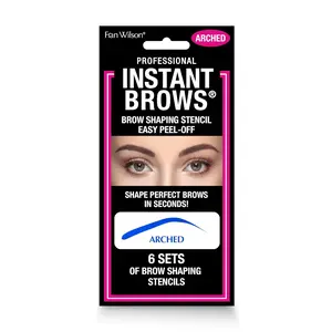 Fran Wilson Instant Brows Makeup Tool: Adhesive Stencils for Perfectly Shaped Brows, Easy to Use, Ideal for Beginners and Pros - Arched Cosmetic
