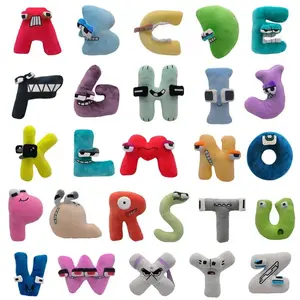 New 26pcs Alphabet Lore Plush English Letter Stuffed Animal Plushie Doll Toys Gift For Kids Children Educational Christmas Gifts