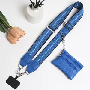 Clip and Go Strap for Phone with Wallet Crossbody, Wallet Phone Lanyard, Adjustable Mobile Phone Strap with Zipper Pouch, Perfect Gift for Mother's Day or Birthday