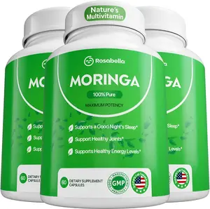 3 x Rosabella Moringa Capsules (800mg) for Immune Support, Gut Health & Vitamins