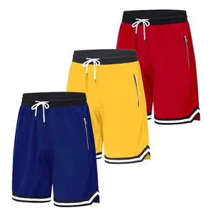 Men's Casual Sports Shorts with Zipper Pockets Breathable Polyester Fabric Elastic Waistband Multiple Colors Basketball Athletic Wear for Running Training Fitness tiktokshopspringglowup