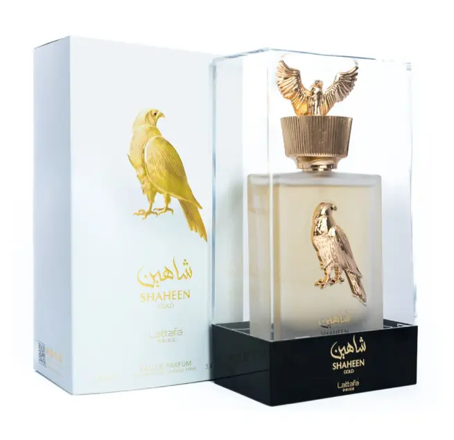 Lattafa SHAHEEN GOLD Women's Perfume - 3.4oz(100ml) Elegant Scent, Pineapple Top Notes, Lavender and Vanilla Base Fragrance Notes, Single Item, Fragrance Notes Lavender