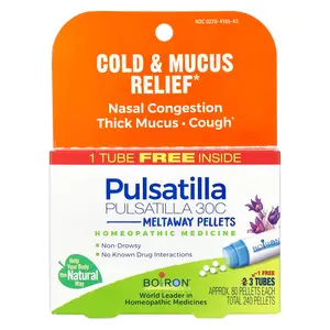 Boiron Pulsatilla, Meltaway Pellets, 30C, 3 Tubes, 80 Pellets Each | HSA/FSA Eligible