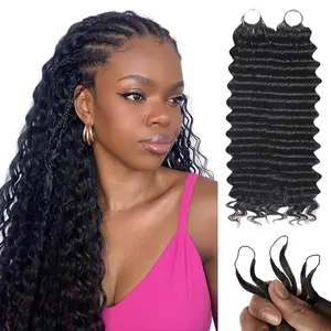 Karlami Hair Feather Crochet Hair Natural Black 100% Human Virgin Hair Extension for Black Women 100g