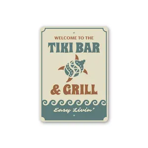 Tiki Bar Turtle Sign