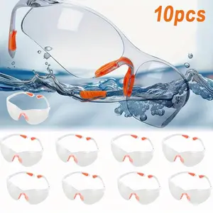 10 Pack Safety Protective Glasses, Anti fog and scratch goggles with Glasses Cloth and Bag, Scratch-Resistant for Women/ Men