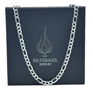 6.8MM FIGARO CHAIN - 925 SILVER Stackable Cuban Link High End Necklace