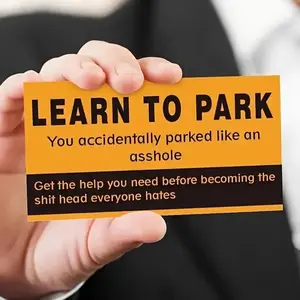 200pcs Funny Parking Cards - Irregular & Humorous Stickers for Unique Reasons