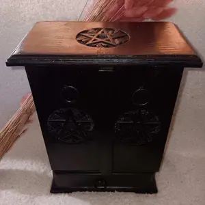 Pentagram wooden cupboard