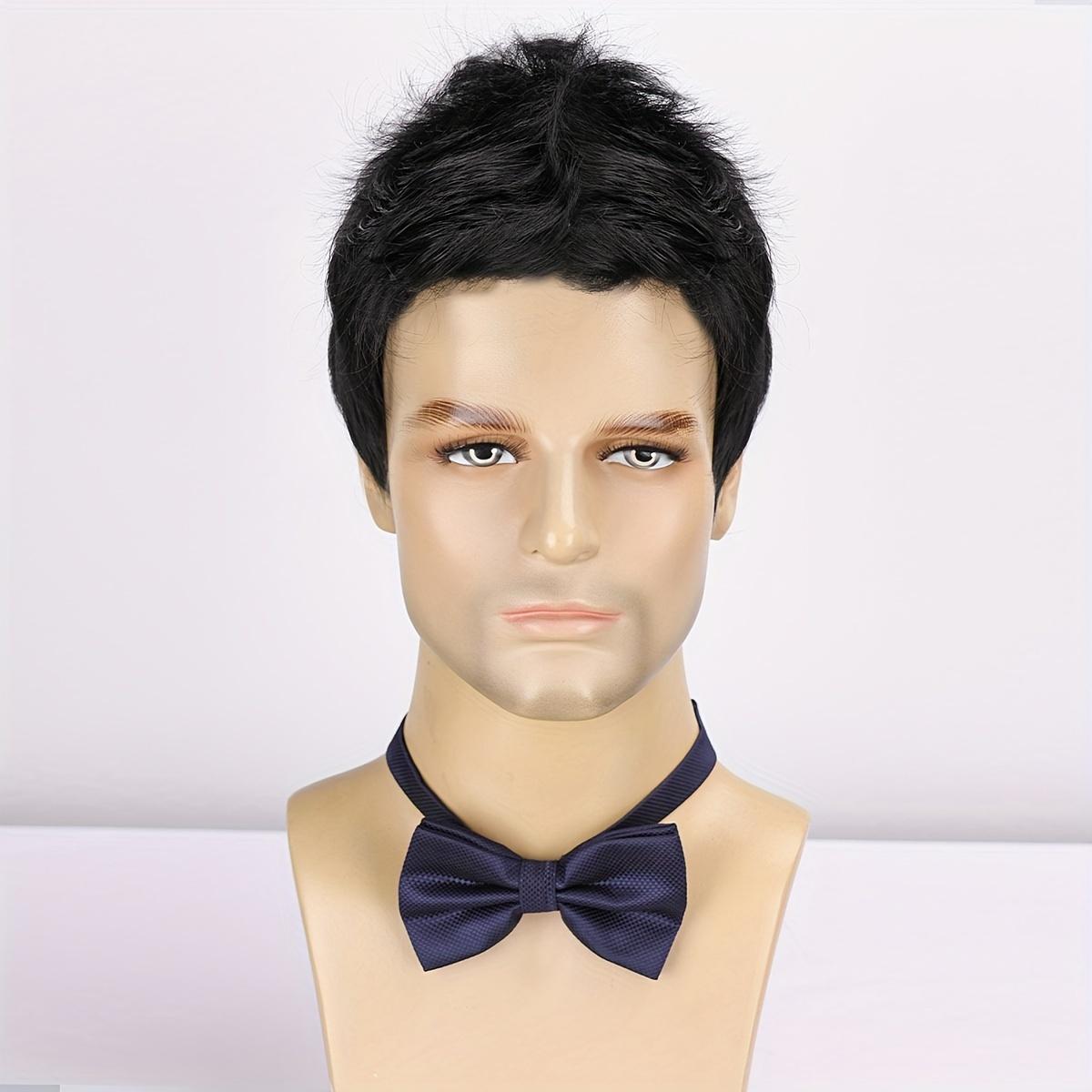 6 Inch Looking Men Short Hair Wigs Handsome Male Daily Costume Wigs Synthetic Fiber Wigs Hair Replacement Wigs